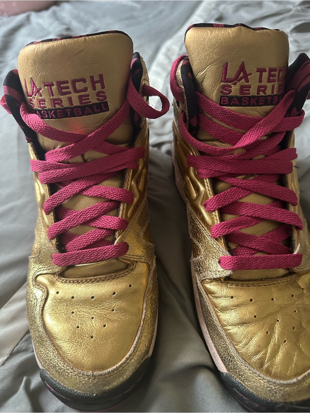 Vintage 1990’s L.A. Gear Gold and Pink Women's Sneakers
